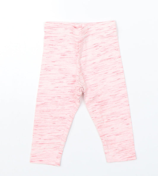 F&F Girls Pink Pyjama Pants Size 6-9 Months