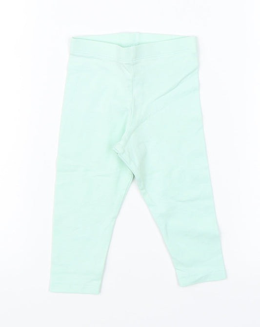 F&F Girls Green Pyjama Pants Size 6-9 Months
