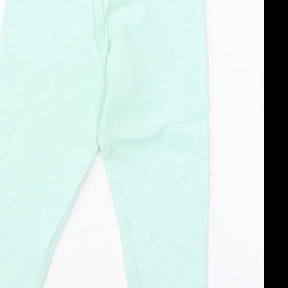 F&F Girls Green Pyjama Pants Size 6-9 Months