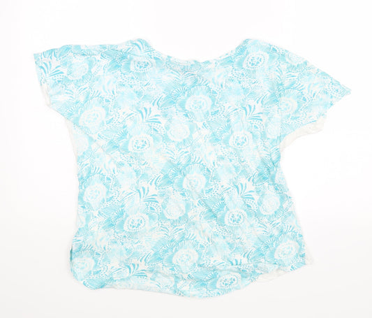 Womens UK Size 12 Debenhams Blue Basic Blouse