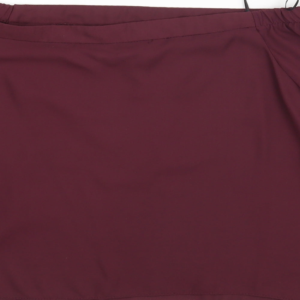 Womens UK Size 10 New Look Red Basic Blouse