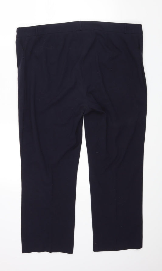 m&s Womens Blue Dress Pants Trousers Size 18 L24 in