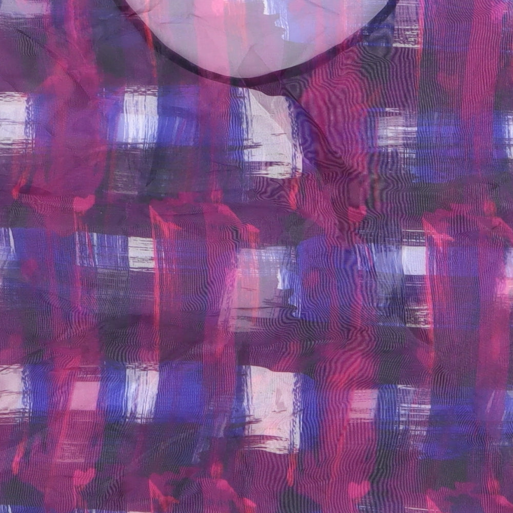 Womens UK Size 14 River Island Purple Basic T-Shirt