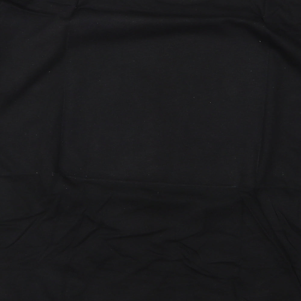 Womens UK Size M Preworn Black Basic T-Shirt