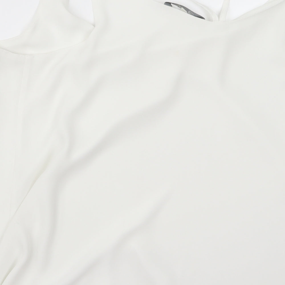Womens UK Size 18 Peacocks White Basic Button-Up
