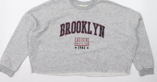 Primark Womens Grey Pullover Jumper Size S - brooklyn