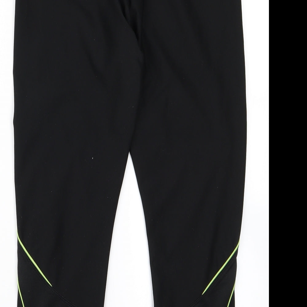 Womens UK Size M Preworn Regular Fit Jogger Black Trousers