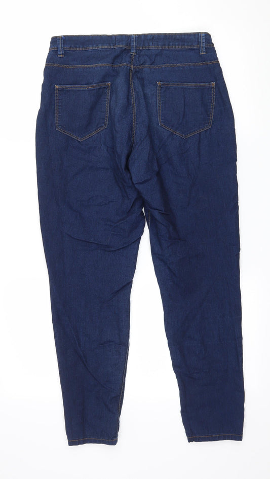 Denim & Co. Womens Blue Denim Skinny Jeans Size 12 L26 in