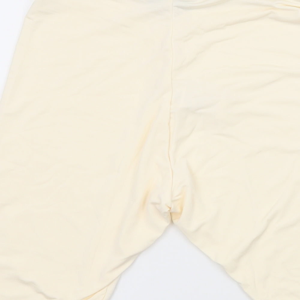 PRETTYLITTLETHING Womens Ivory Jersey Compression Shorts Size 8