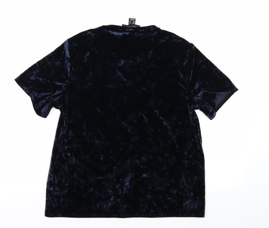 Womens UK Size 10 Atmosphere Blue Basic T-Shirt