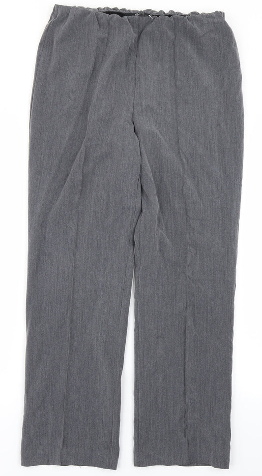 Womens UK Size 12 BM Collection Regular Fit Grey Trousers