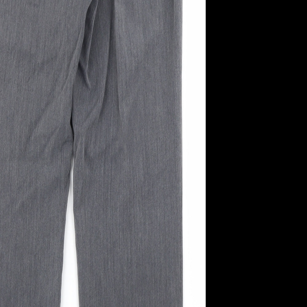 BM Collection Womens Grey Trousers Size 12 L27 in
