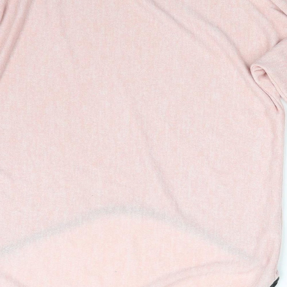Womens Pink Pullover Sweatshirt One Size