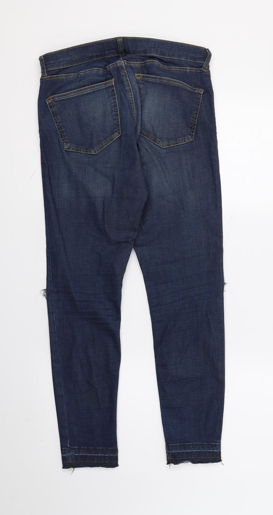 Topshop Womens Blue Denim Skinny Jeans L28 in