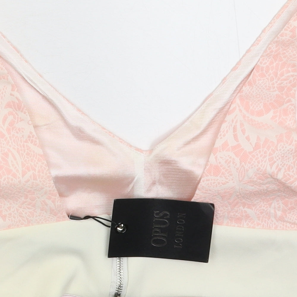 Womens UK Size 14 OPUS Pink Cropped Tank