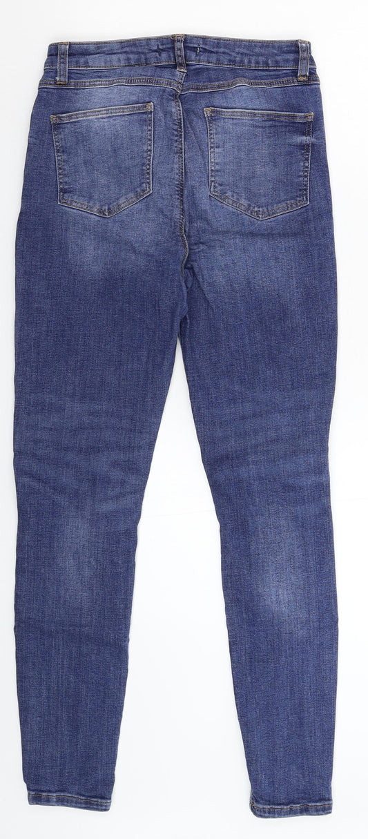 Denim & Co. Womens Blue Denim Skinny Jeans Size 10 L29 in