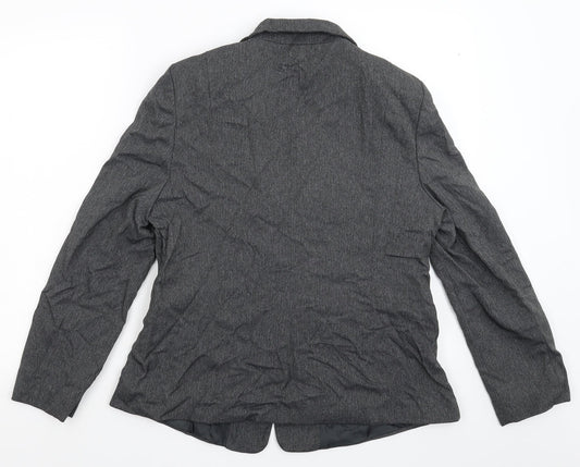 Papaya Womens Grey Striped  Jacket Suit Jacket Size 16