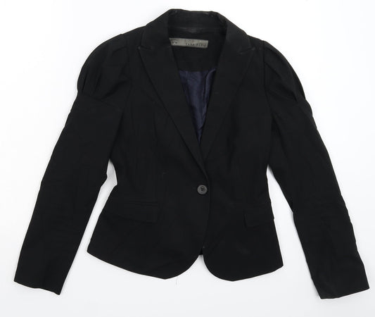 Womens UK Size S Zara Regular Black Suit Jacket