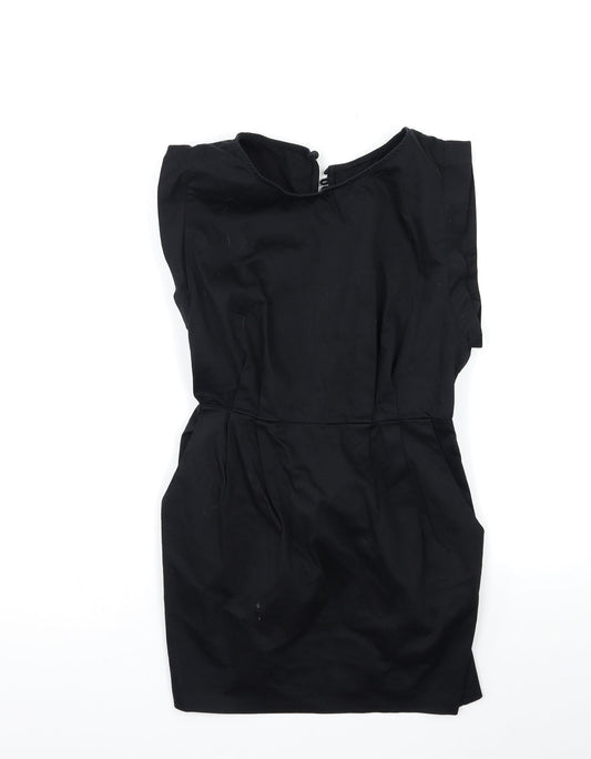 Miss Selfridge Womens Black Mini Size 10 - Open Back