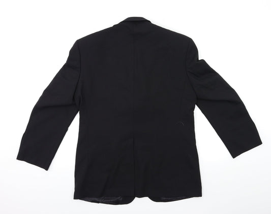 Mens UK Size 38 Johnathan Adams Regular Black Suit Jacket