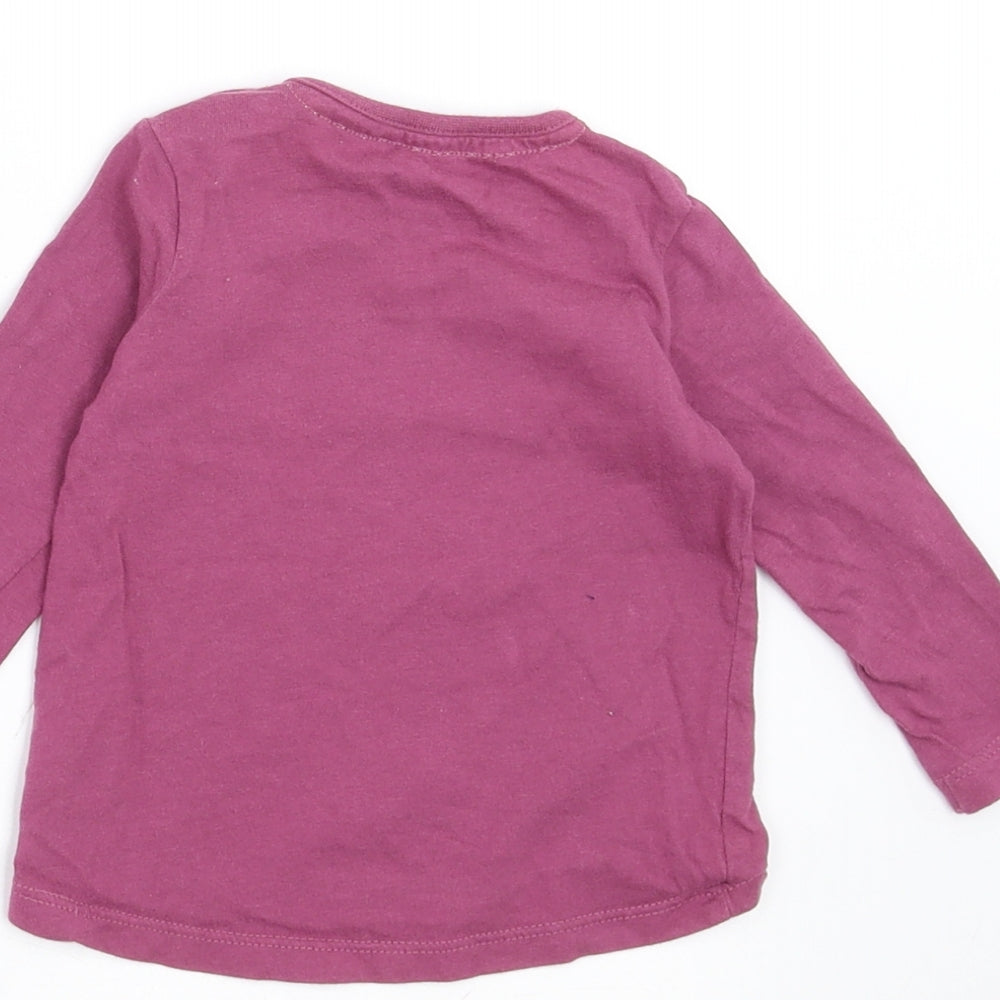 F&F Girls Purple Basic T-Shirt Size 3-6 Months