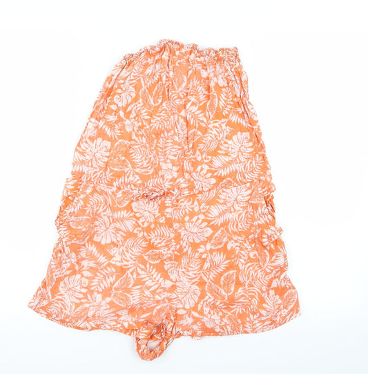 Womens UK Size 10 New Look One-Piece Orange Playsuit