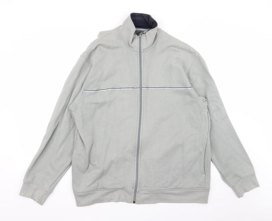 Mens UK Size L Asda George Grey Full Zip Jumper