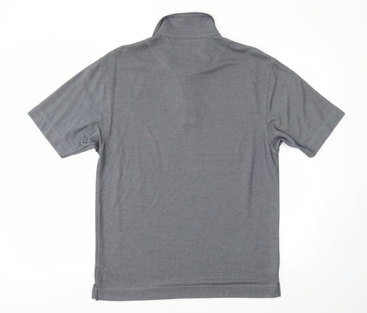 ARMANDO Mens Grey Polo Size S