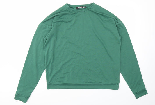 Additional front view of Missguided women’s green jumper, size UK 12