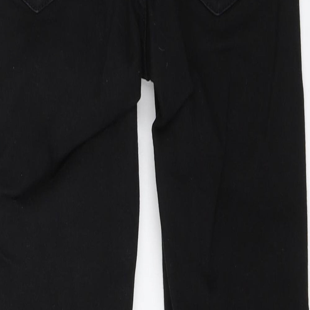 Topshop Womens Black Skinny Jeans Size S L24 in - Striped