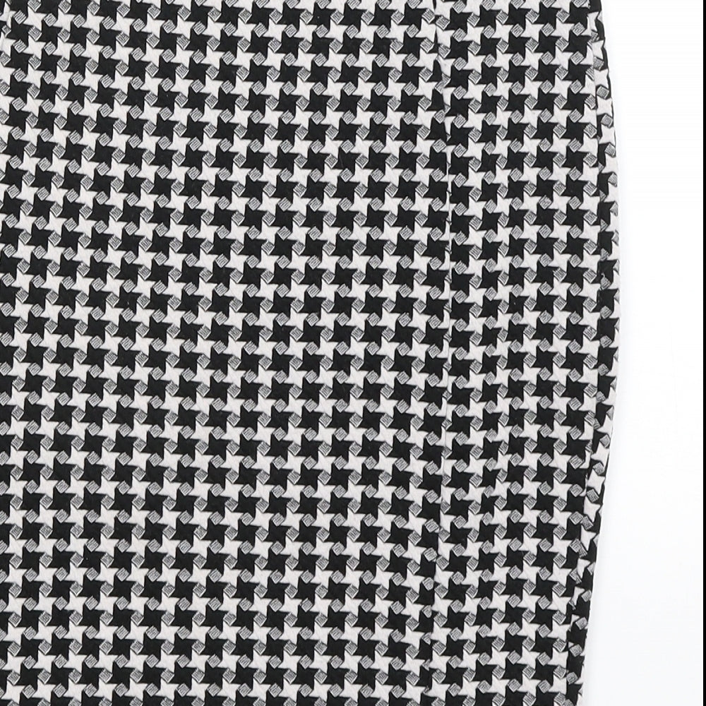 Papaya Womens Black Houndstooth Straight & Pencil Skirt Size 8