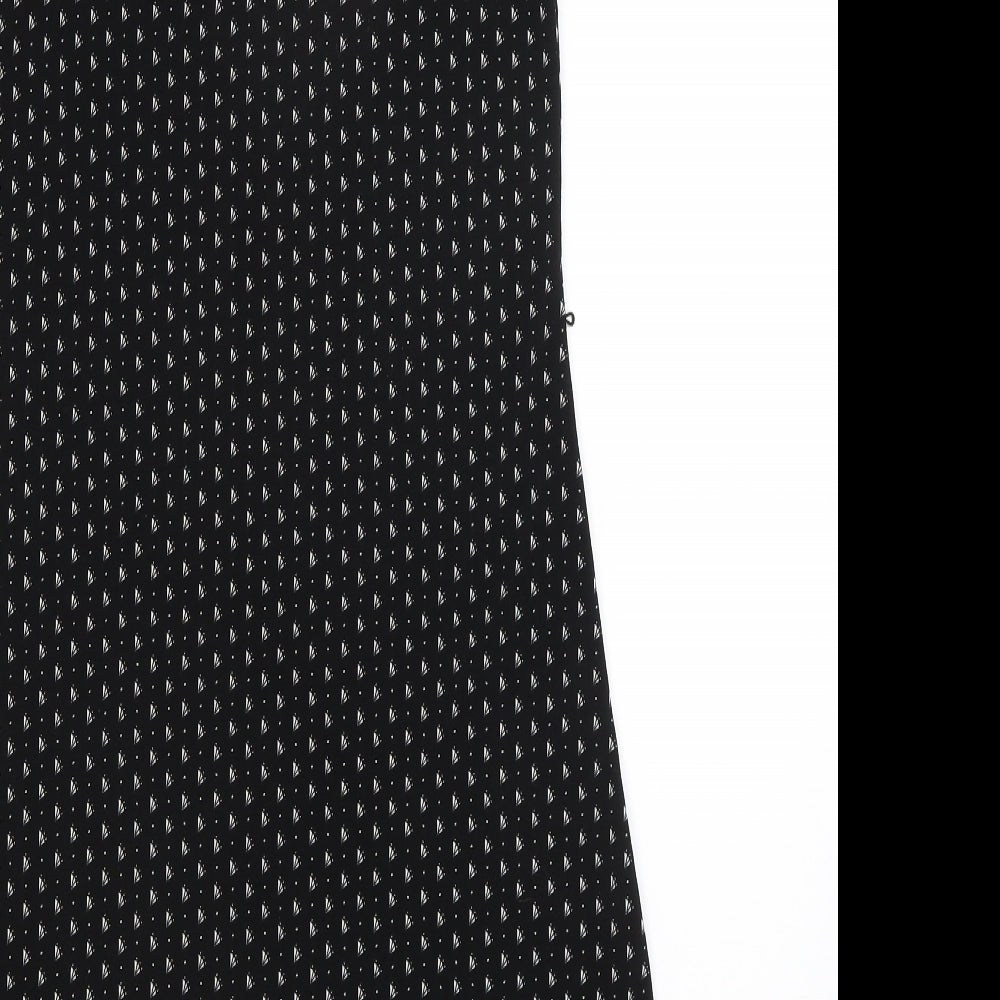 H&M Womens Black Polka Dot T-Shirt Dress Size XS
