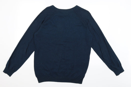 Easy Mens Blue Pullover Jumper Size M
