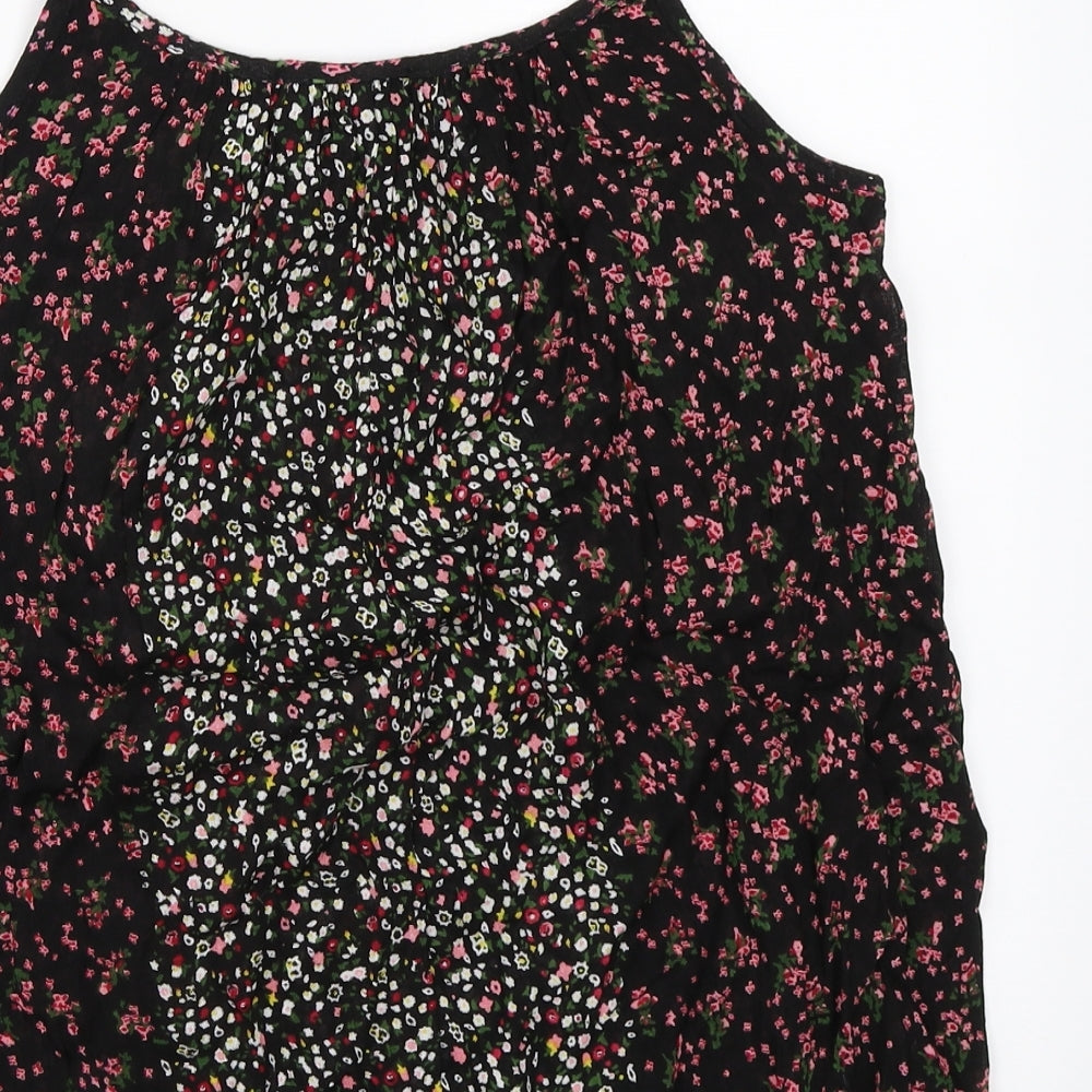 Primark Womens Black Floral Camisole Blouse Size 10