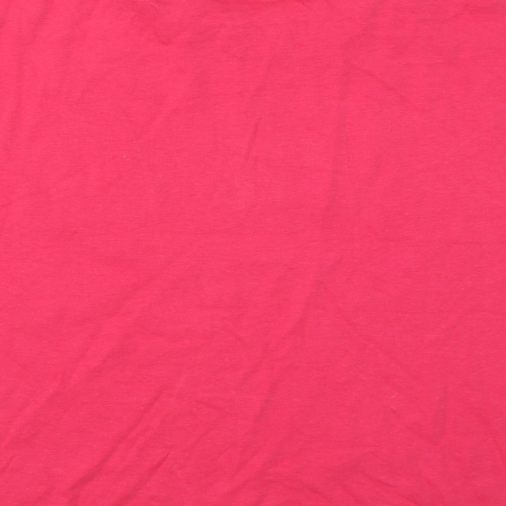 Isle Womens Pink Basic T-Shirt Size 14
