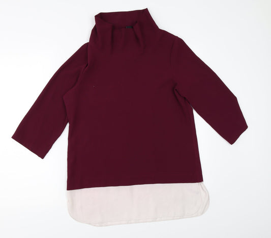 Additional front view of Atmosphere women’s purple basic blouse, size UK 10