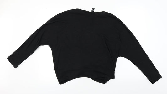Womens UK Size L New Look Black Basic T-Shirt