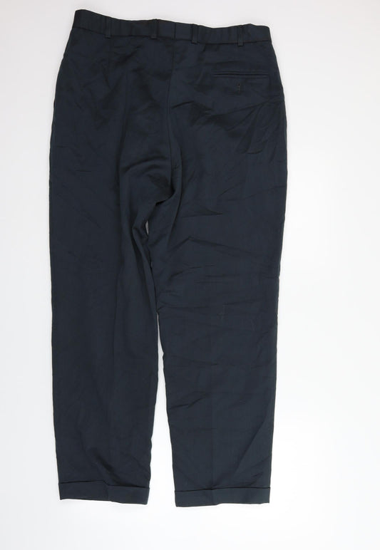 Burton Mens Black Trousers Size 36 in L27 in