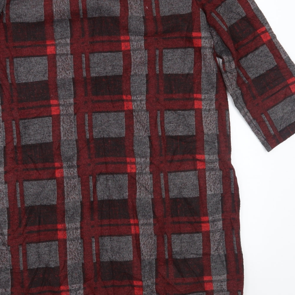 TU Womens Grey Check A-Line Size 14