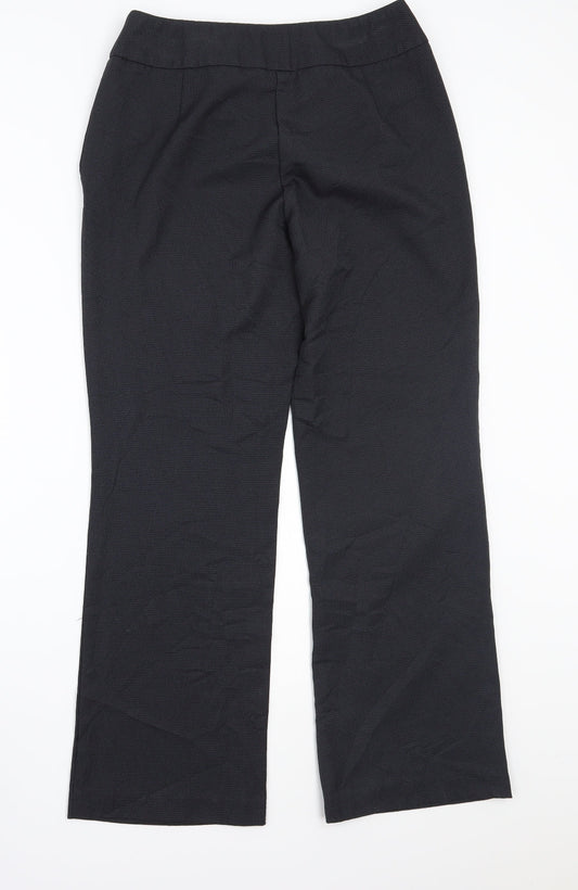 Womens UK Size 10 Papaya Regular Fit Black Trousers