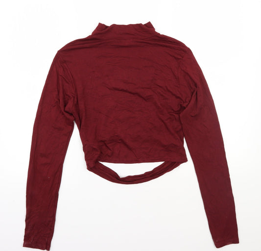 Pretty little thing Womens Red Basic T-Shirt Size 10