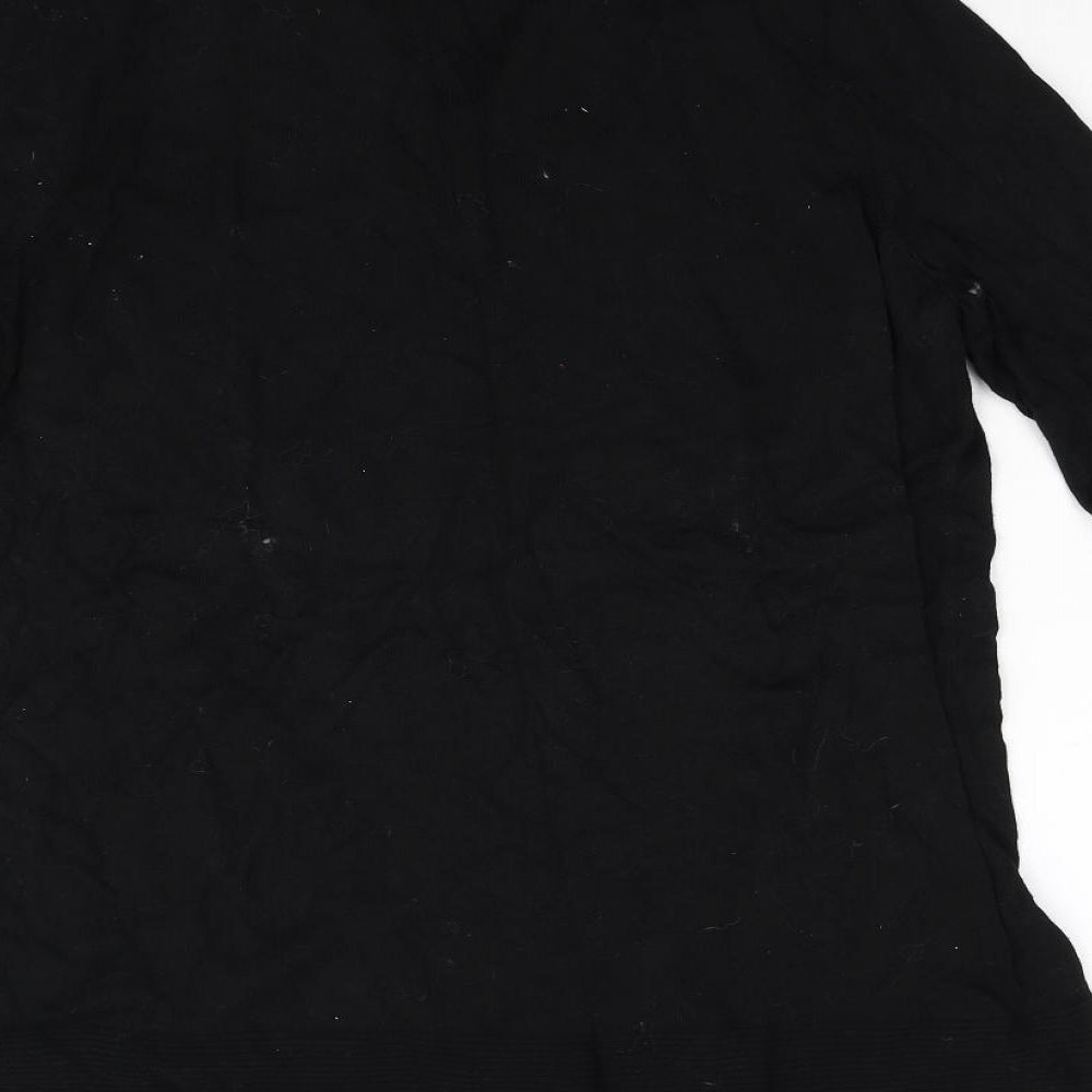 Evans Womens Black Knit Pullover Jumper Size 14