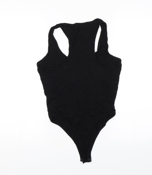 PRETTYLITTLETHING Womens Black Bodysuit One-Piece Size 12