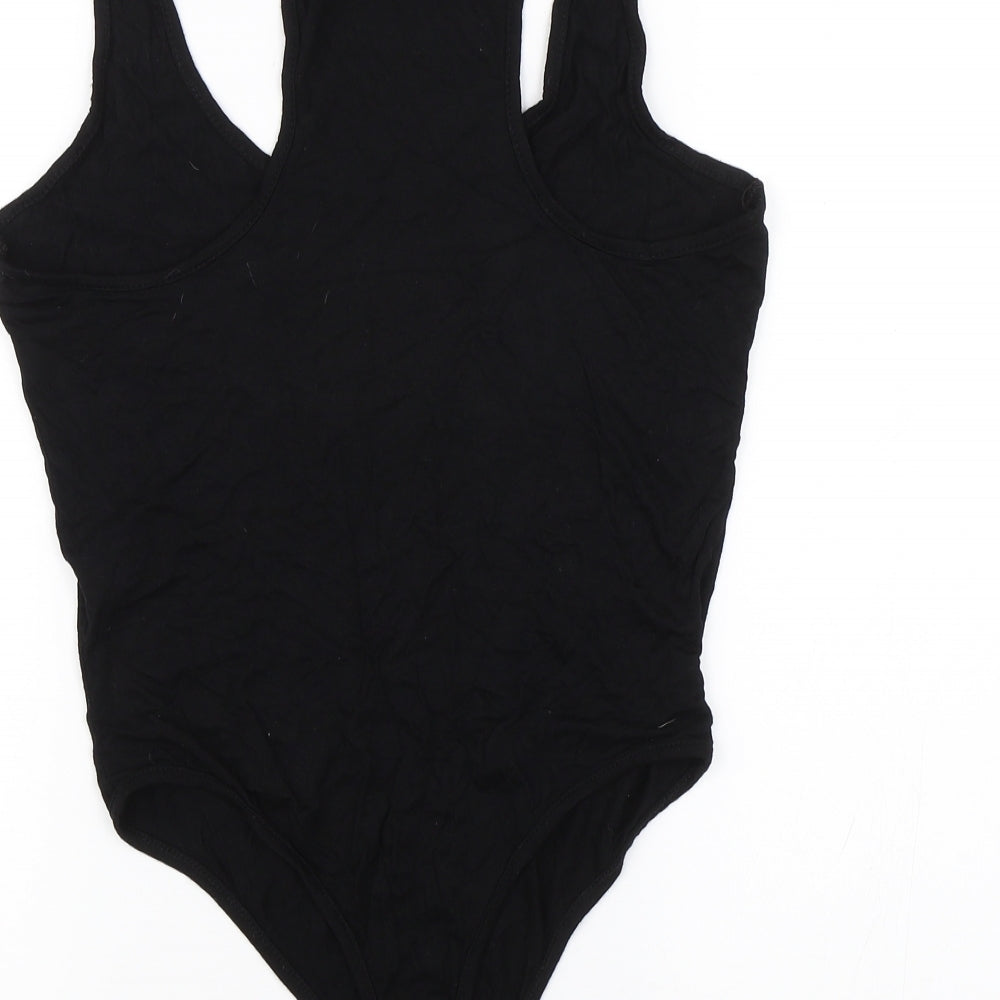 PRETTYLITTLETHING Womens Black Bodysuit One-Piece Size 12