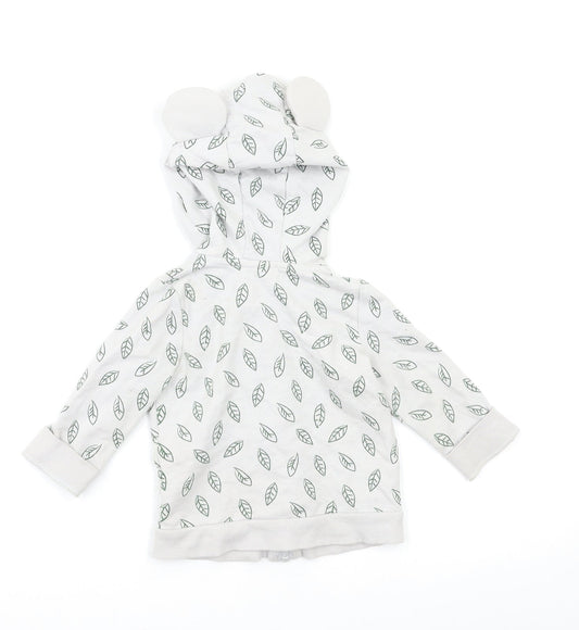 Disney Baby Grey Geometric Full Zip Jumper Size 9-12 Months - Mickey