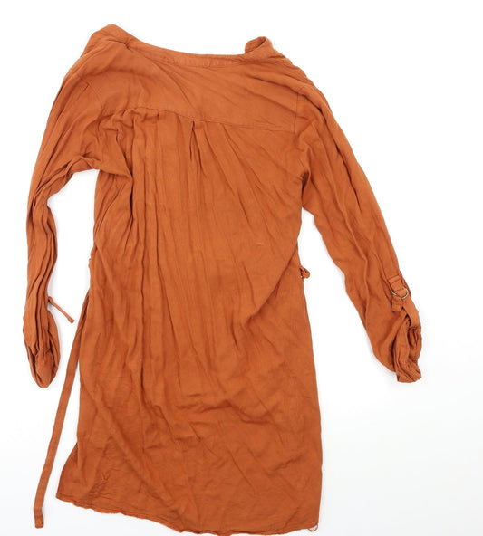 Back view of Atmosphere women’s brown shirt dress, size UK 12