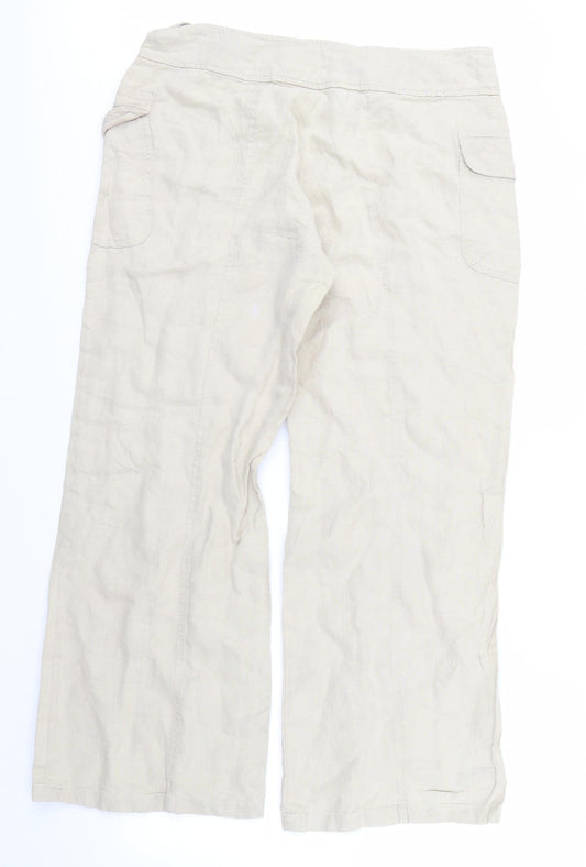 Primark Mens Brown Capri Trousers Size 16 L28 in