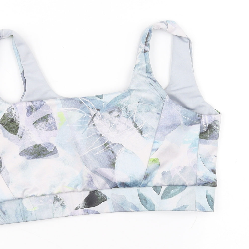 George Womens White Floral Cropped T-Shirt Size M