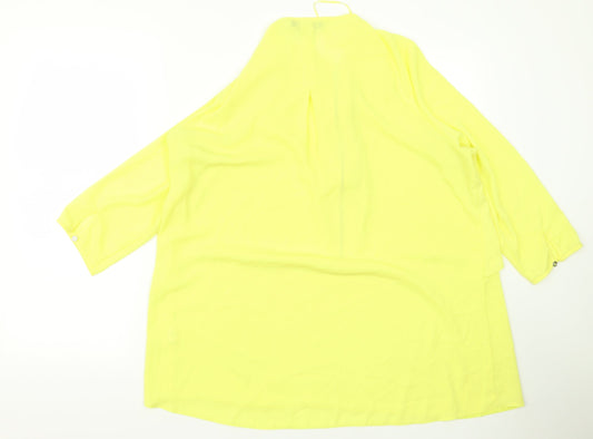 Atmosphere Womens Yellow Basic Blouse Size 12
