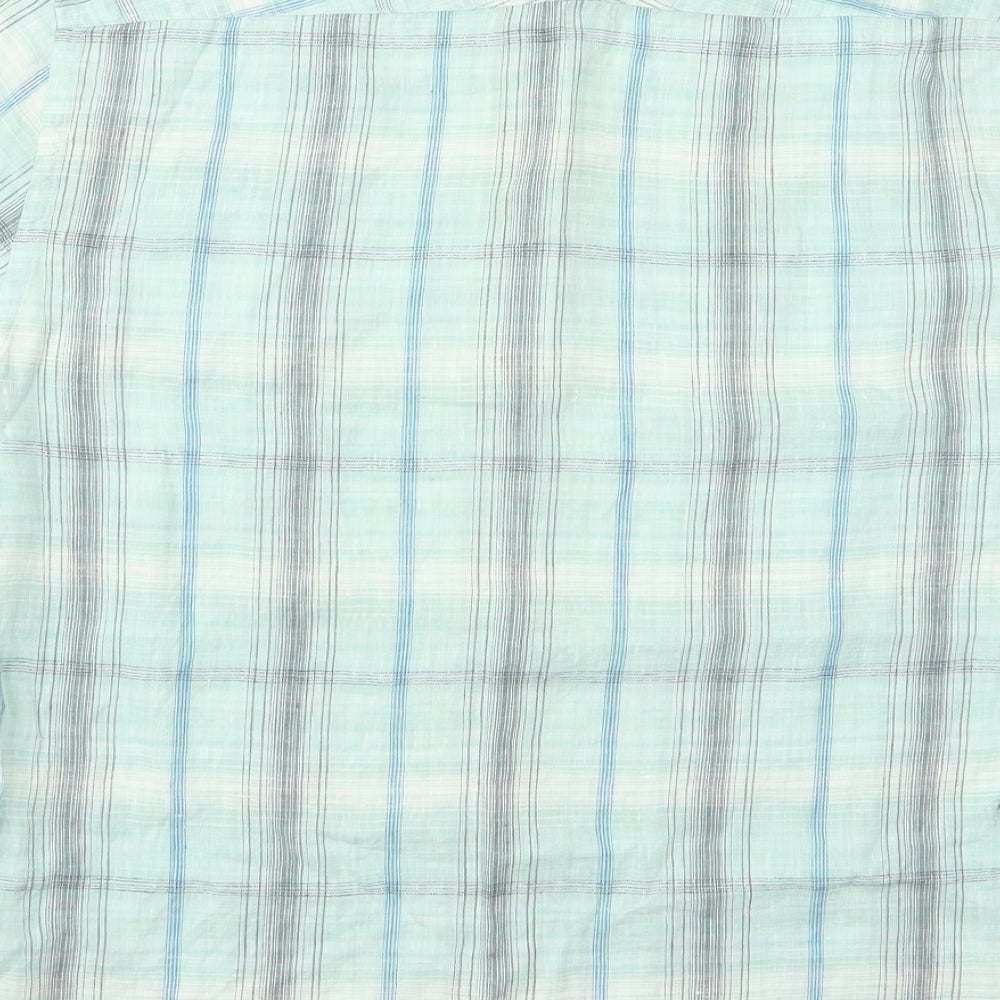 Autograph Womens Blue Basic Button-Up Size L